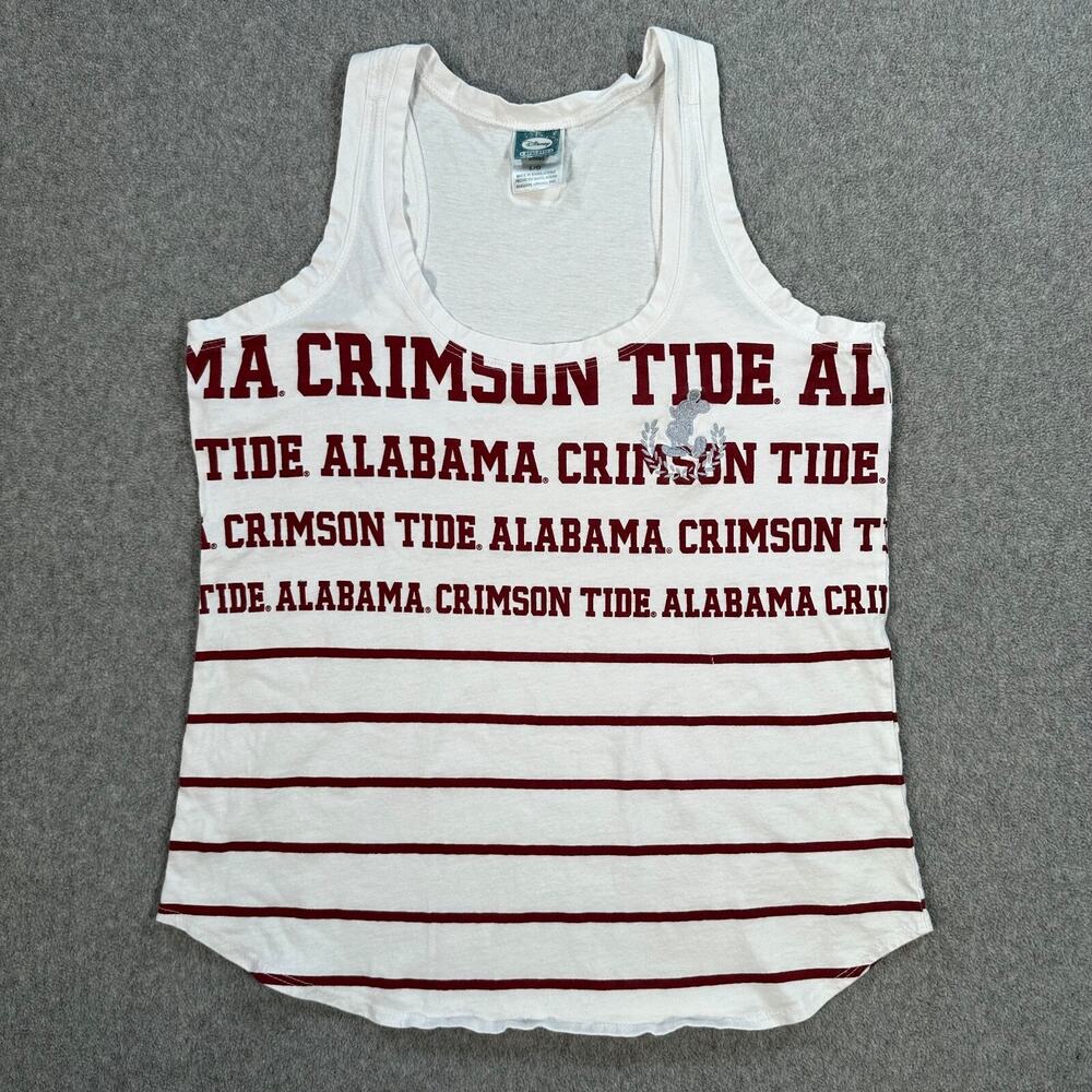 Alabama Crimson Tide Disney Athletic Tank Top Women's Large Stripe Racerback